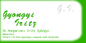 gyongyi iritz business card