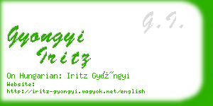 gyongyi iritz business card